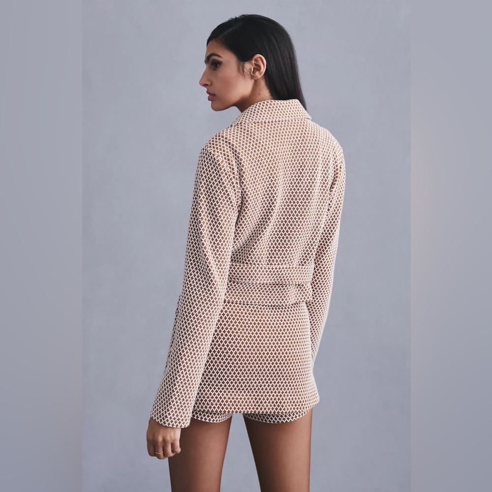 Anthropologie Maeve Cropped Knit Arabesque Blazer - Picture 2 of 11